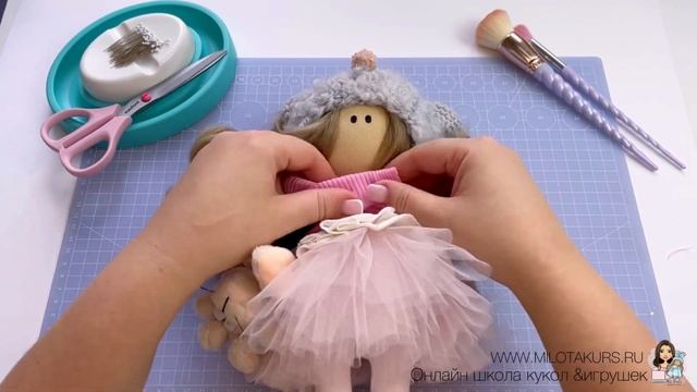 Снуд с узелком своими руками | DIY Doll’s snood смотреть онлайн