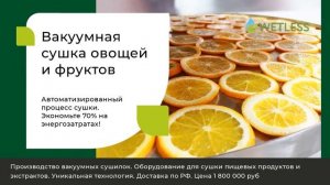 Вакуумная сушилка для овощей и фруктов.