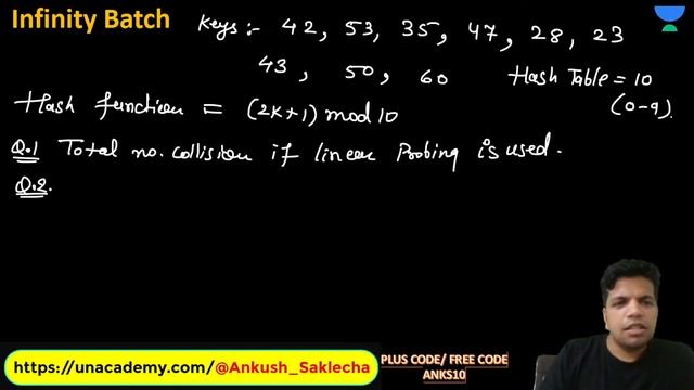 Hashing - 1 | L 33 | DBMS | Infinity Batch | GATE 2022 CS/IT | Ankush Sir