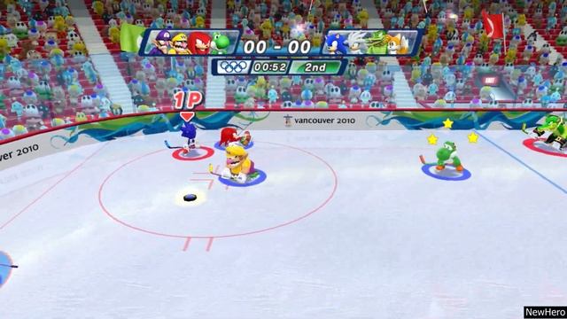 Mario & Sonic at the Vancouver 2010 Olympic Winter Games - Team Sonic Vs. Team Yoshi (Ice Hockey) смотреть онлайн