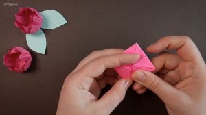 Простой цветок из бумаги • Как сделать оригами цветочек из бумаги без клея • Origami Flower