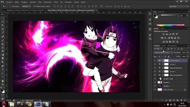 Como criar um Wallpaper no Photoshop CS6/CS5 (Hard) смотреть онлайн