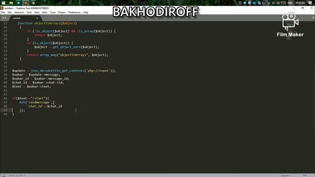 TELEGRAMDA BOT YARATISH. (1-DARS). смотреть онлайн