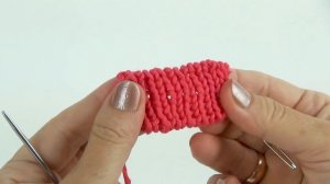 Закрытие петель иглой, резинка 1х1