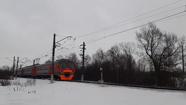 Электропоезд ЭД4М-0038 станция Кубинка-1, до станции Детково 15.03.2021.
