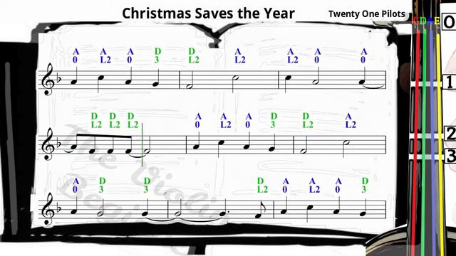 Christmas Saves The Year | Twenty One Pilots | Violin SHEET MUSIC [With Fingerings] [Level 4]