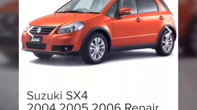 Suzuki Grand Vitara 2006-2010 & SX4 2004-2008 Workshop service repair manual cars смотреть онлайн