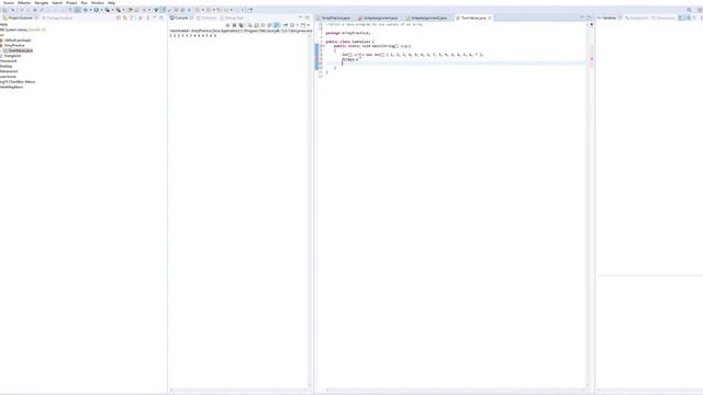 Array Practice in Java Eclipse IDE смотреть онлайн