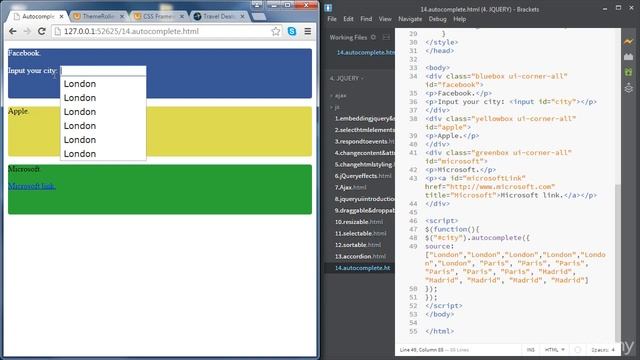 111 Autocomplete Activity City Input with prepopulated options смотреть онлайн