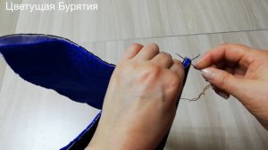 Соединяем боковые срезы тульи. Тойробшо малгай часть 5.