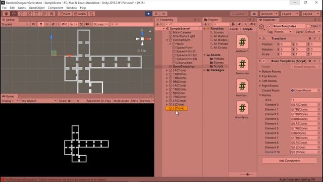 Generacion Procedural-Random Dungeon/Roguelike/Unity Tutorial/2-Cap/Mejorando sistema y Mapa 3D смотреть онлайн