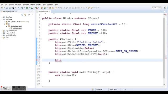 Java Game Programming - #1 - Creating the Application Window смотреть онлайн