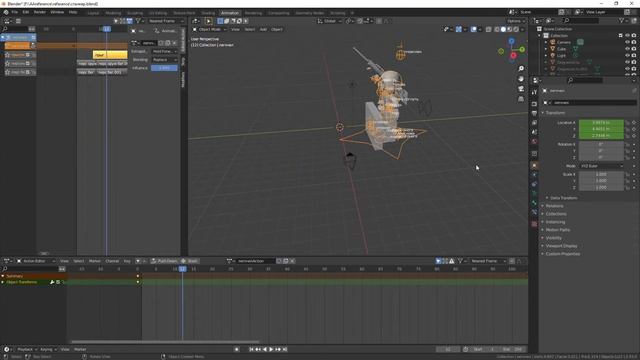 Памятка: упрощение ключевой/создание цикличной анимации с помощью NLA в BLENDER смотреть онлайн