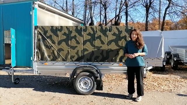 Прицеп для легкового автомобиля МЗСА 817701.012. Камуфляжный тент на прицеп. ЦЛП АРИВА смотреть онлайн