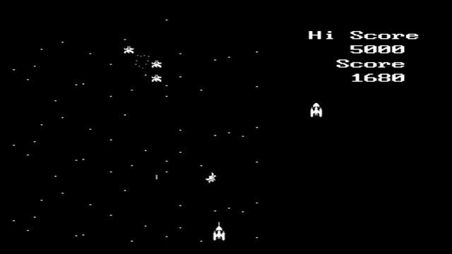 Корвет, игра Galaxian (1990) смотреть онлайн