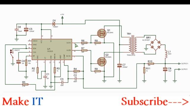 Inverter With SG3525 | 500Watt High Voltage Power Supply | 12-240V
