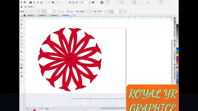 how to make flower design in Coral draw x20 desgin |ROYAL YR GRAPHICE смотреть онлайн