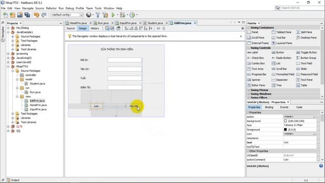 Java Swing - Sửa dữ liệu từ bảng với JDialog Form - P1 смотреть онлайн