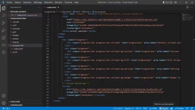 Bootstrap - comment créer une barre de progression смотреть онлайн
