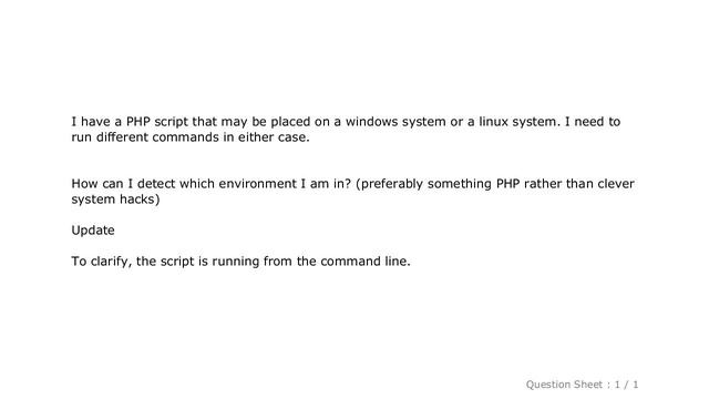 PHP : PHP script - detect whether running under linux or Windows? смотреть онлайн