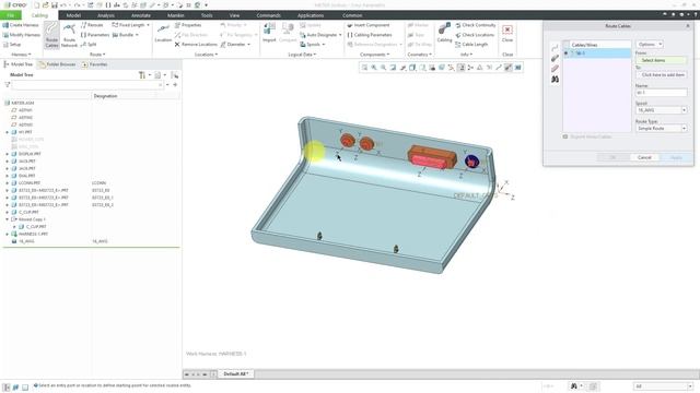 Creo Parametric - Manual Cabling Process смотреть онлайн