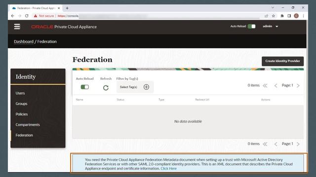 Federating with an Identity Provider in Oracle Private Cloud Appliance смотреть онлайн