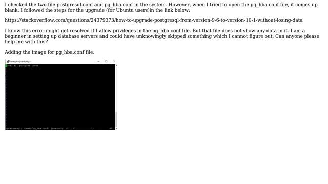 Databases: Error: FATAL: no pg_hba.conf entry for host - PostgreSQL - pg_hba.conf is empty смотреть онлайн