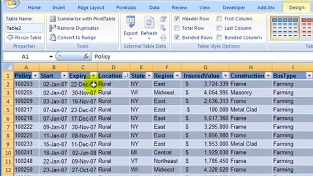 Create an Excel Table in Excel 2007 смотреть онлайн