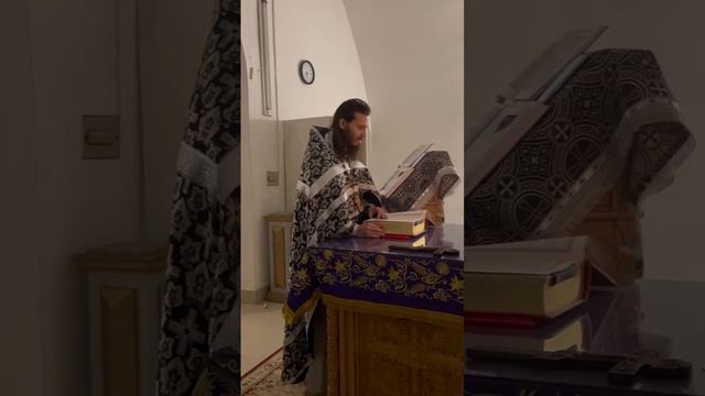 Евангельское чтение о св. Иоанне Предтече на вечерне Литургии Преждеосвященных Даров. смотреть онлайн