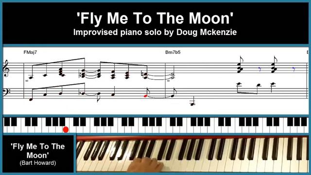 'Fly Me To The Moon' jazz piano tutorial смотреть онлайн