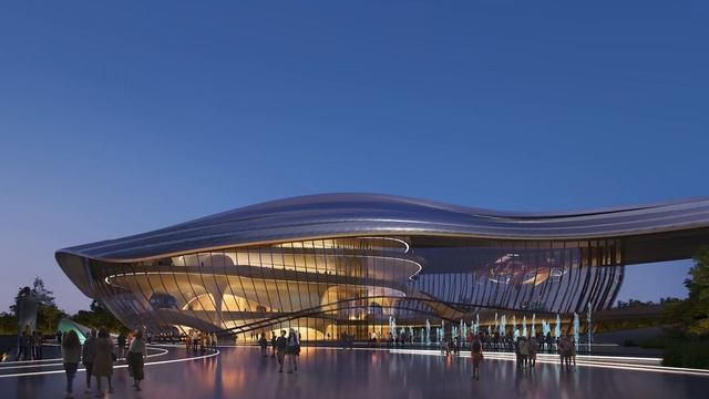 Zaha Hadid Architects | Jinghe New City Culture & Art Centre animation смотреть онлайн