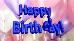 Happy birthday song!Animation.С Днем рождения футаж на английском языке.Заставка хеппи бездей