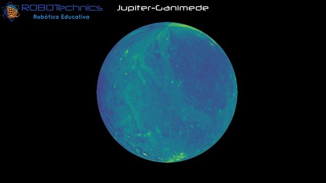Jupiter Moon Ganimede Python Numerical Simulation based on NASA topography смотреть онлайн