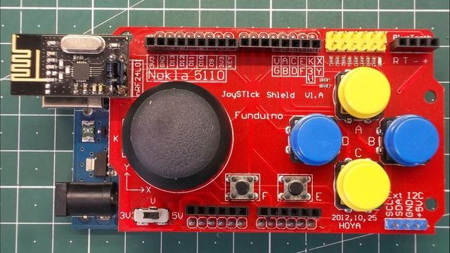Arduino Joystick Shield Джойстик мультифункциональный для роботов смотреть онлайн