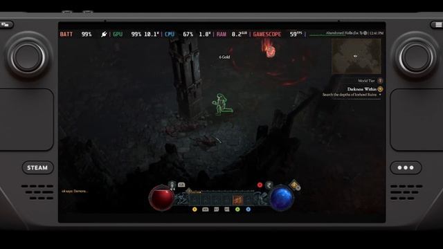 Diablo 4 Ultimate Edition on Steam Deck (720p native, medium settings) смотреть онлайн