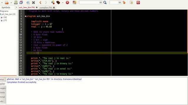 Advanced Fortran Programming : 007 : Binary, Octal and Hexa Decimal interpretations смотреть онлайн