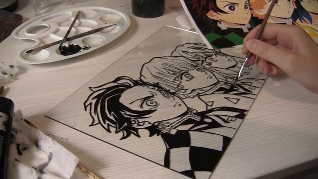 Рисую на стекле АНИМЕ как в ТИК ТОКЕ (типа туториал) смотреть онлайн