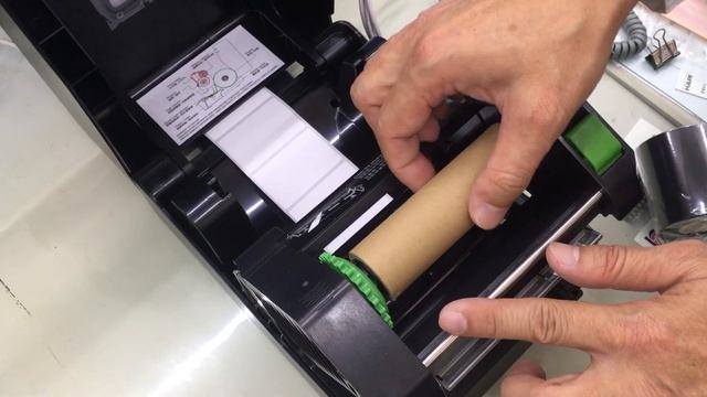 TSC TE210印表機紙張+碳帶安裝