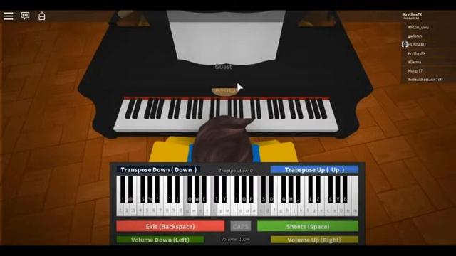 Roblox Doki Doki theme piano смотреть онлайн