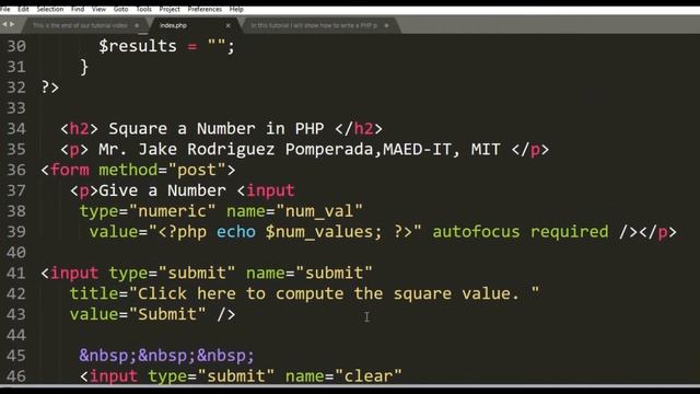 Square a Number in PHP смотреть онлайн