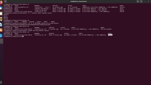 Eliminar, renombrar, detener, iniciar, reiniciar e ingresar a contenedores Docker смотреть онлайн