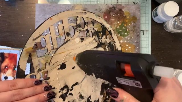 Панно в стиле микс-медиа / Step-by-step tutorial mixed media layout смотреть онлайн
