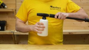 Использование пеногенератора с ёмкостью Kolner KFG 750. Must have для мойки высокого давления!