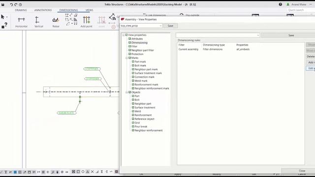 Tekla TekTalk - Automatic Dimensions смотреть онлайн