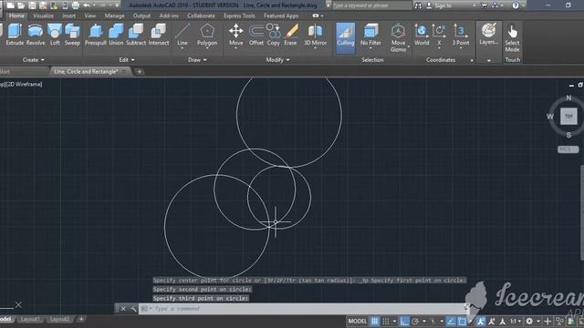 Draw a circle in AutoCAD смотреть онлайн
