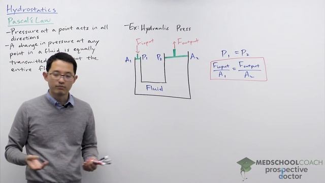 Hydrostatics – Pascal's Law | MCAT Physics Prep смотреть онлайн