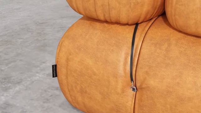 Vintage leather B&B Italia Camaleonda sofa 3 seat replica couch смотреть онлайн