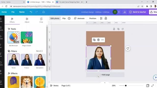 How to upload and edit image in canva | photo editing | #canva #canvatutorialinhindi смотреть онлайн