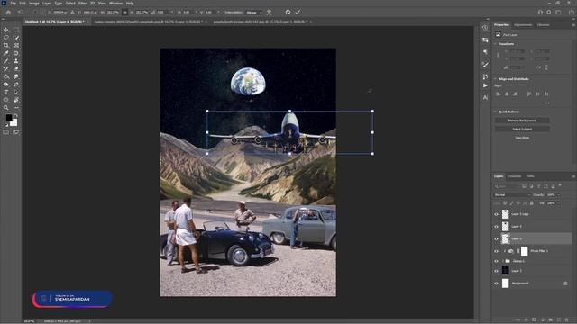 Airplane Traveler Collage Art - Tutorial Photoshop CC 2022 смотреть онлайн