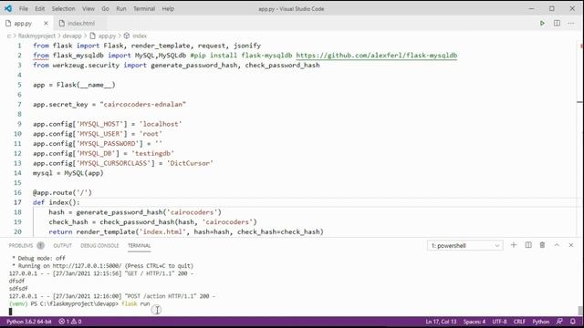 Python Flask Login Form Using Bootstrap Modal with Ajax Jquery password hash and session смотреть онлайн